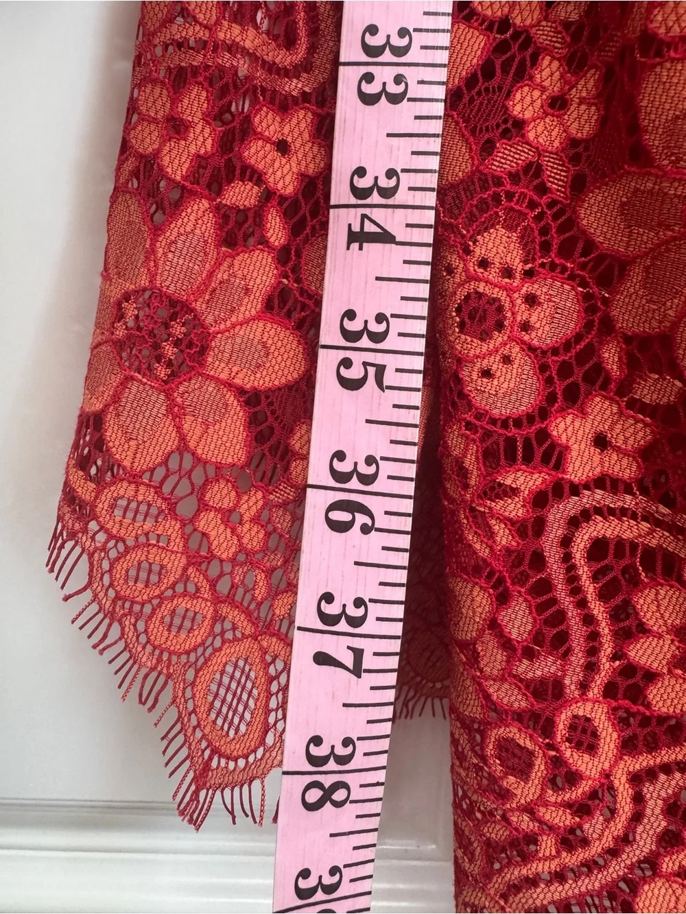 For Love And Lemons x Revolve Gianna Lace Midi Dress Womens Red New with Tags L